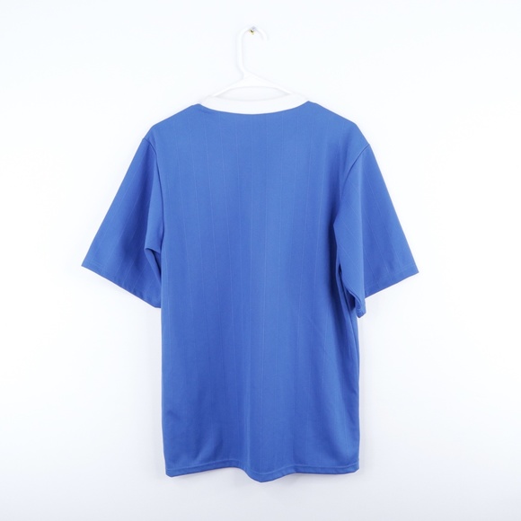 90s Mens Small Striped Color Block Soccer Jersey - Picture 5 of 7